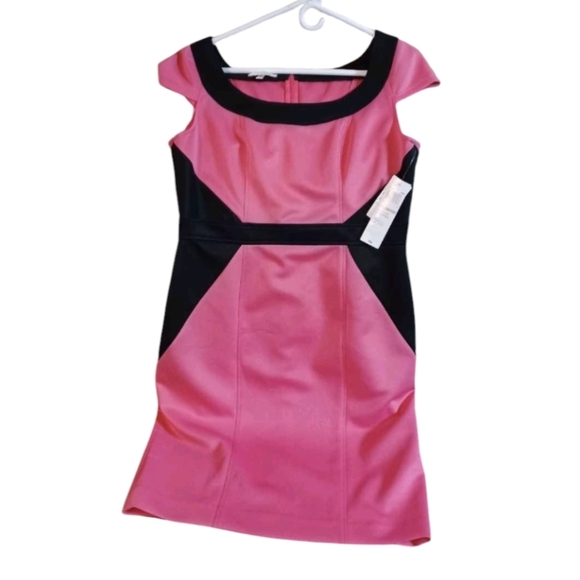 London Style Dresses & Skirts - ❤️‍🔥New London style Women's Size 12 Pink/Black Cap Sleeve Dress NWT
